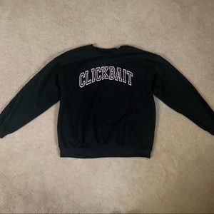 David Dobrik “Clickbait” Black & Burgundy Crewneck Sweatshirt - XL